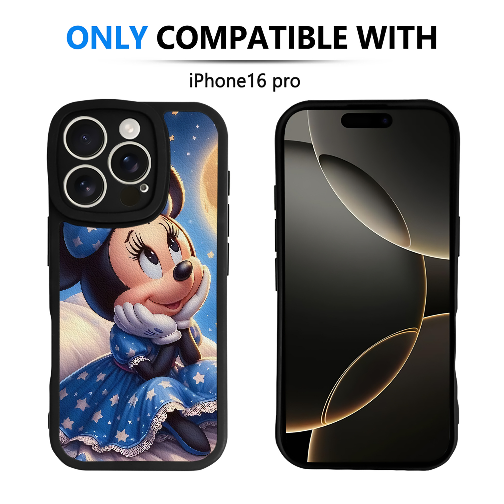 （画像用） ミッキーマウス Mickey Mouse 【iPhone 16シリーズ対応】シリコンスマホケース（レザー調） 材質：シリコン